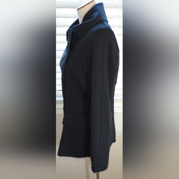 Trina Turk Navy Collared Lined Front Side Zip Dress Jacket NWOT - Picture 5 of 10